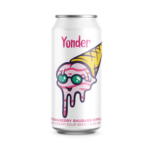 Yonder Brewing: Strawberry Rhubarb Ripple Sour 4.5%